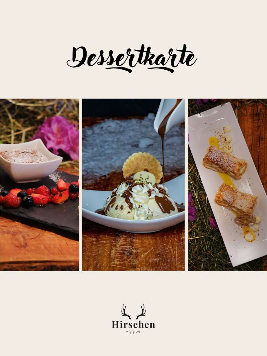 Dessertkarte
